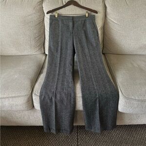 Dalia Collection Gray Wide-Leg Trousers